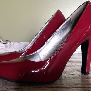 Chic Red Patent Leather Heels